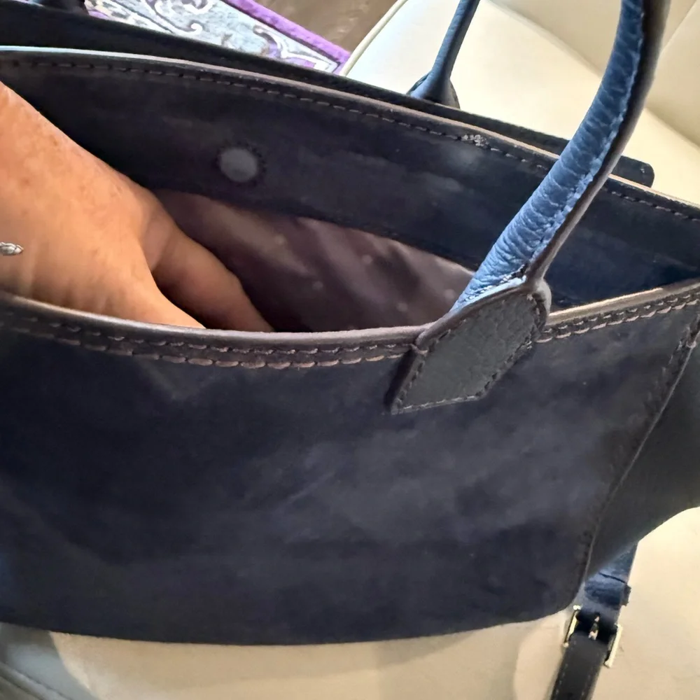 Kate Spade Navy Leather Satchel - Picture 5 of 6